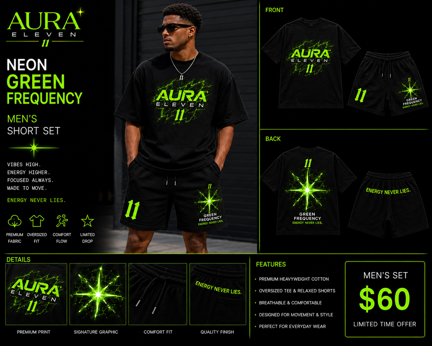 Aura Eleven Men's Short Sets