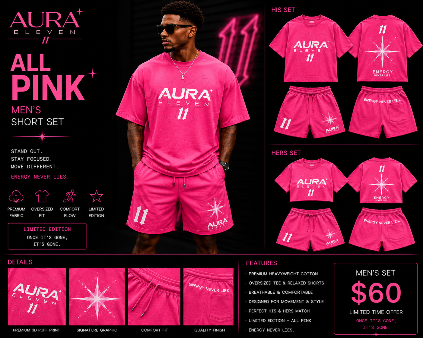 Aura Eleven Men's Short Sets