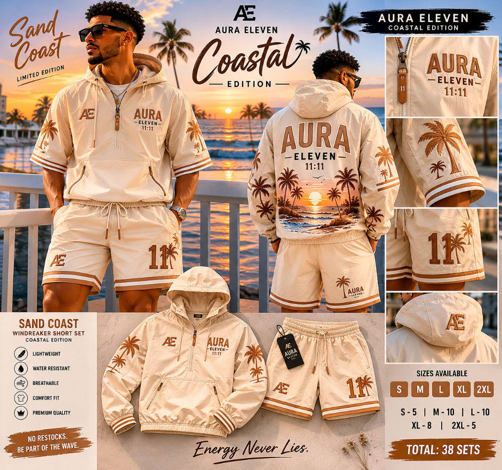 Aura Eleven Coastal Windbreaker Set Men's Limited Edition